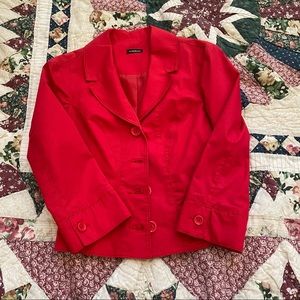 Red cotton blazer